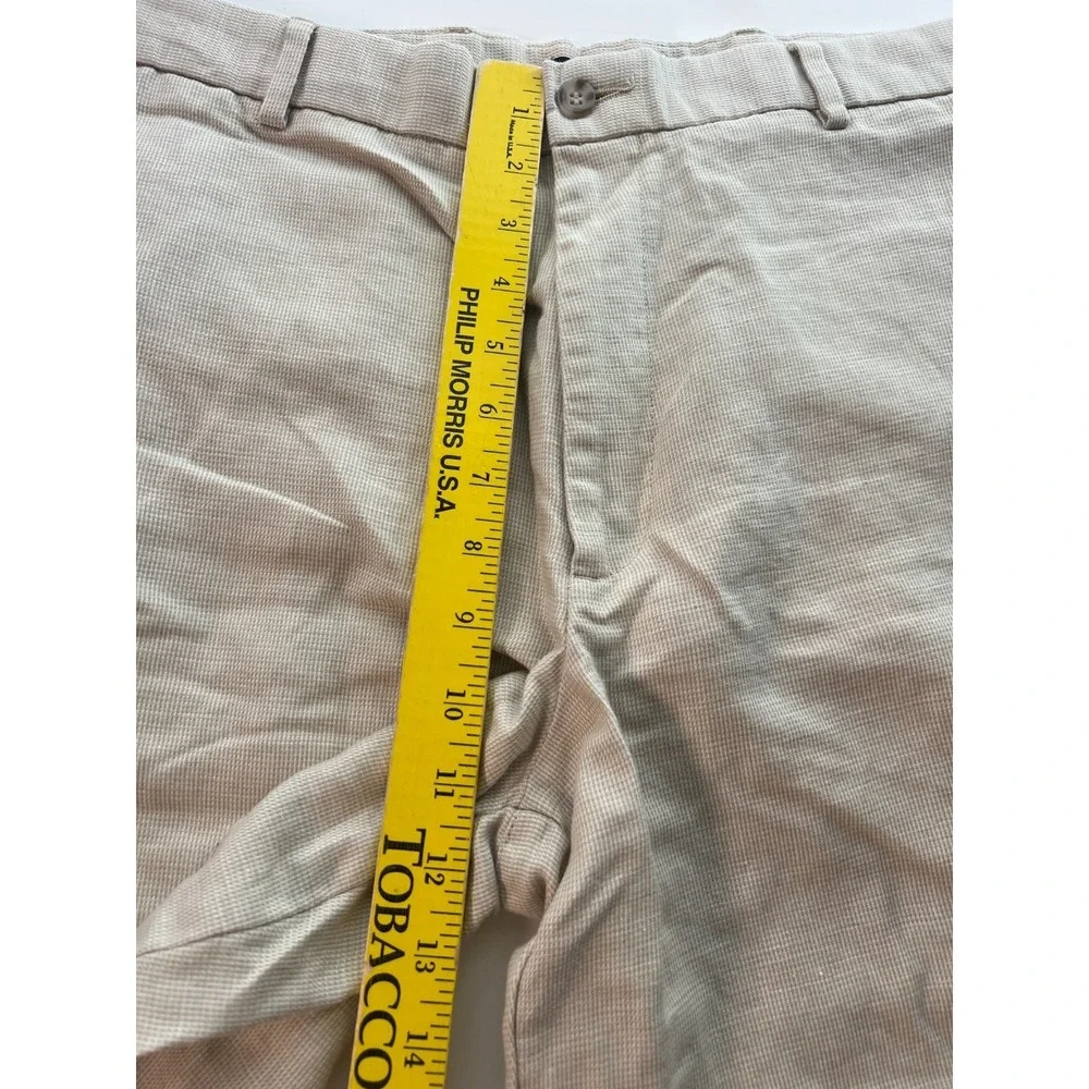 Dockers Premium Men's Pants W34 L32 Khaki Flat Front Relaxed Fit Actual 34x30.5